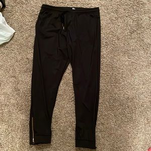 Black Zyia Peak Zipper Jogger